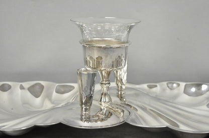 Vintage Sheffield Silver Plated Clam Shell Shrimp Cocktail Serving Platter Tray