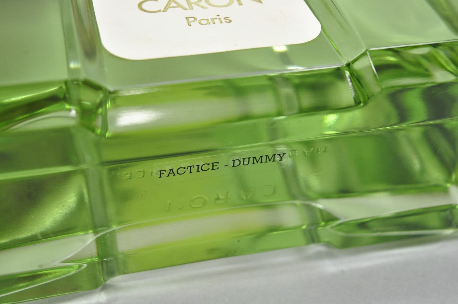 Vintage Large 12" Glass Dummy Bottle Caron Paris Cologne Perfume Store Display