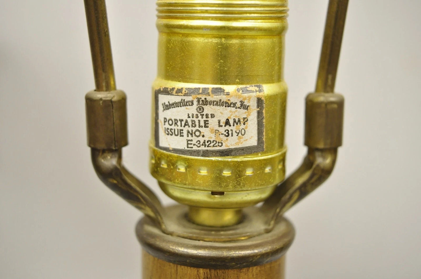 Vintage Mid Century Modern Blue Drip Glazed Sculpted Ceramic Pottery Table Lamp