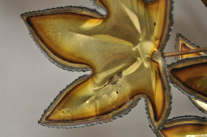 Vintage Curtis Jere Large 48" Maple Leaf Metal Brutalist Wall Art Sculpture
