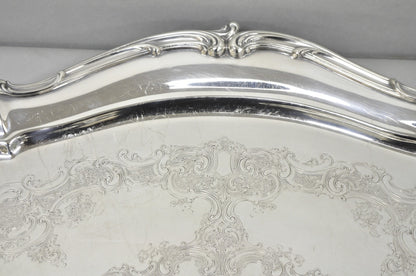 Antique Gorham Silver Plated Victorian Oval Butlers Serving Platter Bar Tray