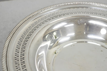 Vintage WM Rogers 835 Silver Plated Round Collection Plate Serving Dish - a Pair