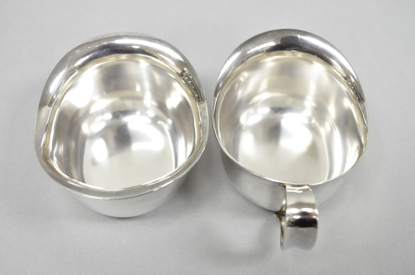 Vintage Carl Cohr Denmark Mid Century Modern Silver Plated Creamer & Sugar Bowl