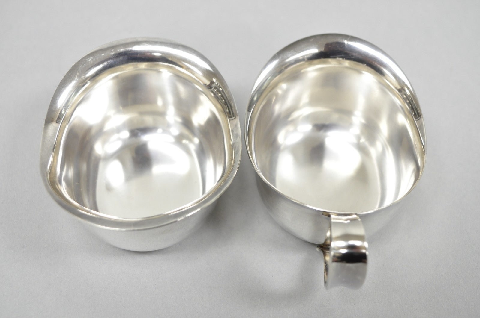 Vintage Carl Cohr Denmark Mid Century Modern Silver Plated Creamer & Sugar Bowl