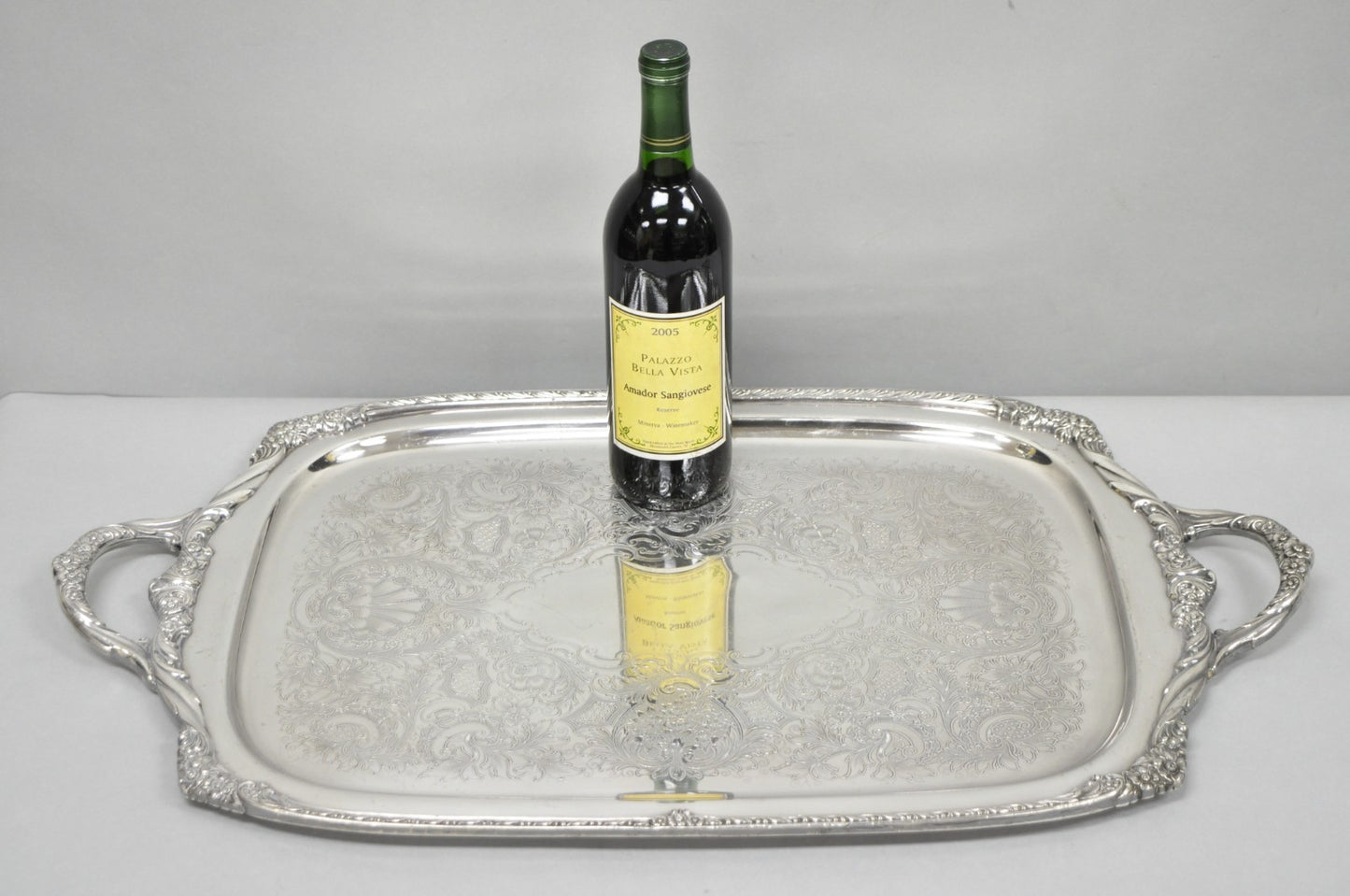 Vintage Rogers Bros. 1847 Heritage 9498 Silver Plated Serving Platter Bar Tray