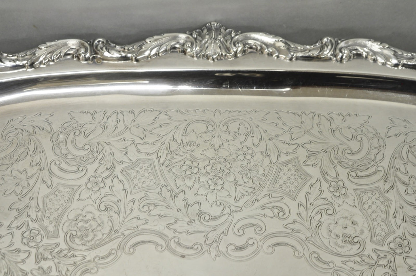 Vintage Poole EPCA Sevenoaks 650 Large Silver Plated Serving Platter Bar Tray B
