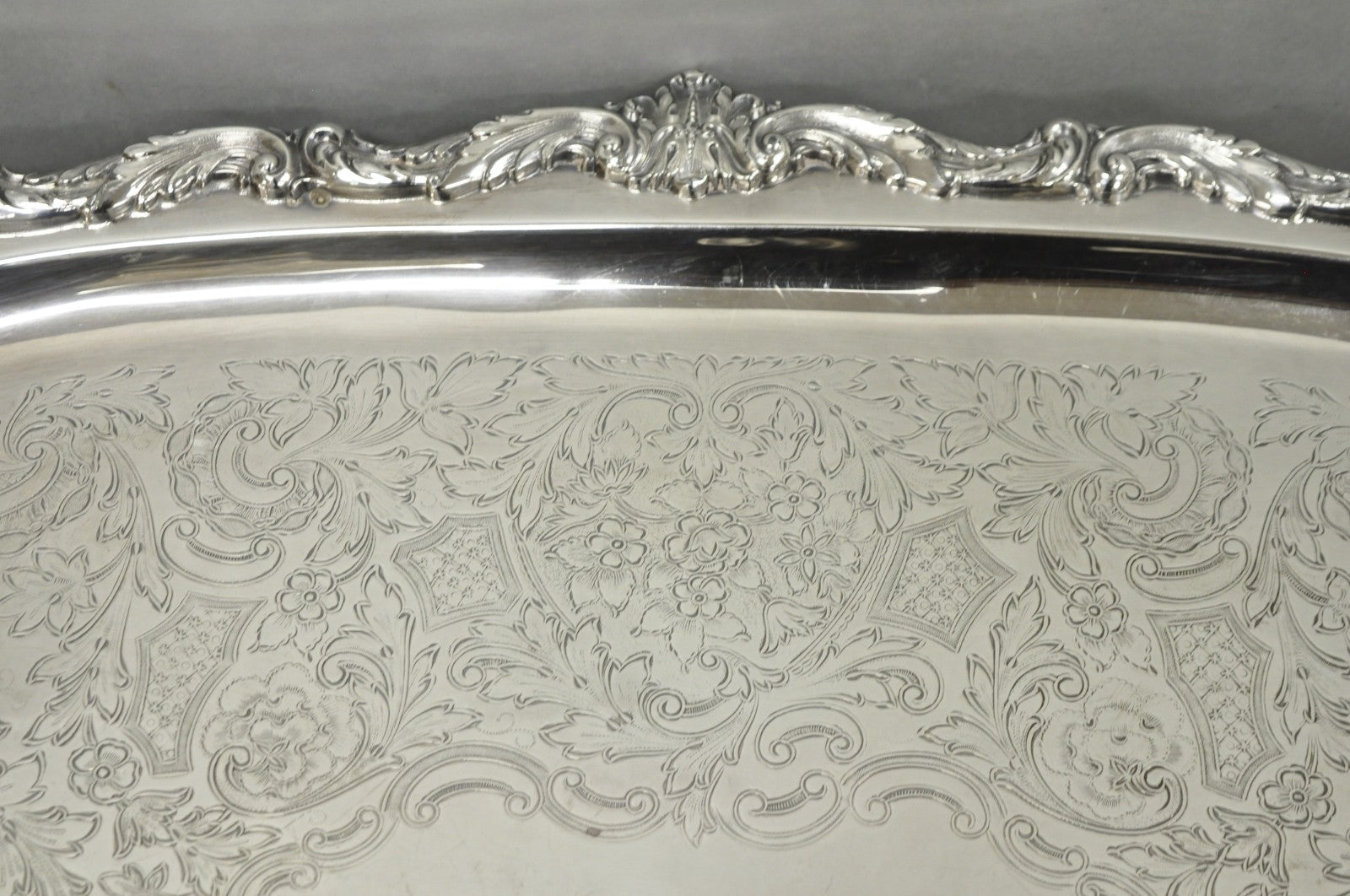 Vintage Poole EPCA Sevenoaks 650 Large Silver Plated Serving Platter Bar Tray B