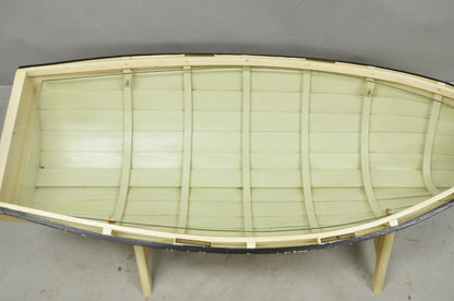 Vintage Style Dory Row Boat Nautical Bookshelf / Table By Authentic Models