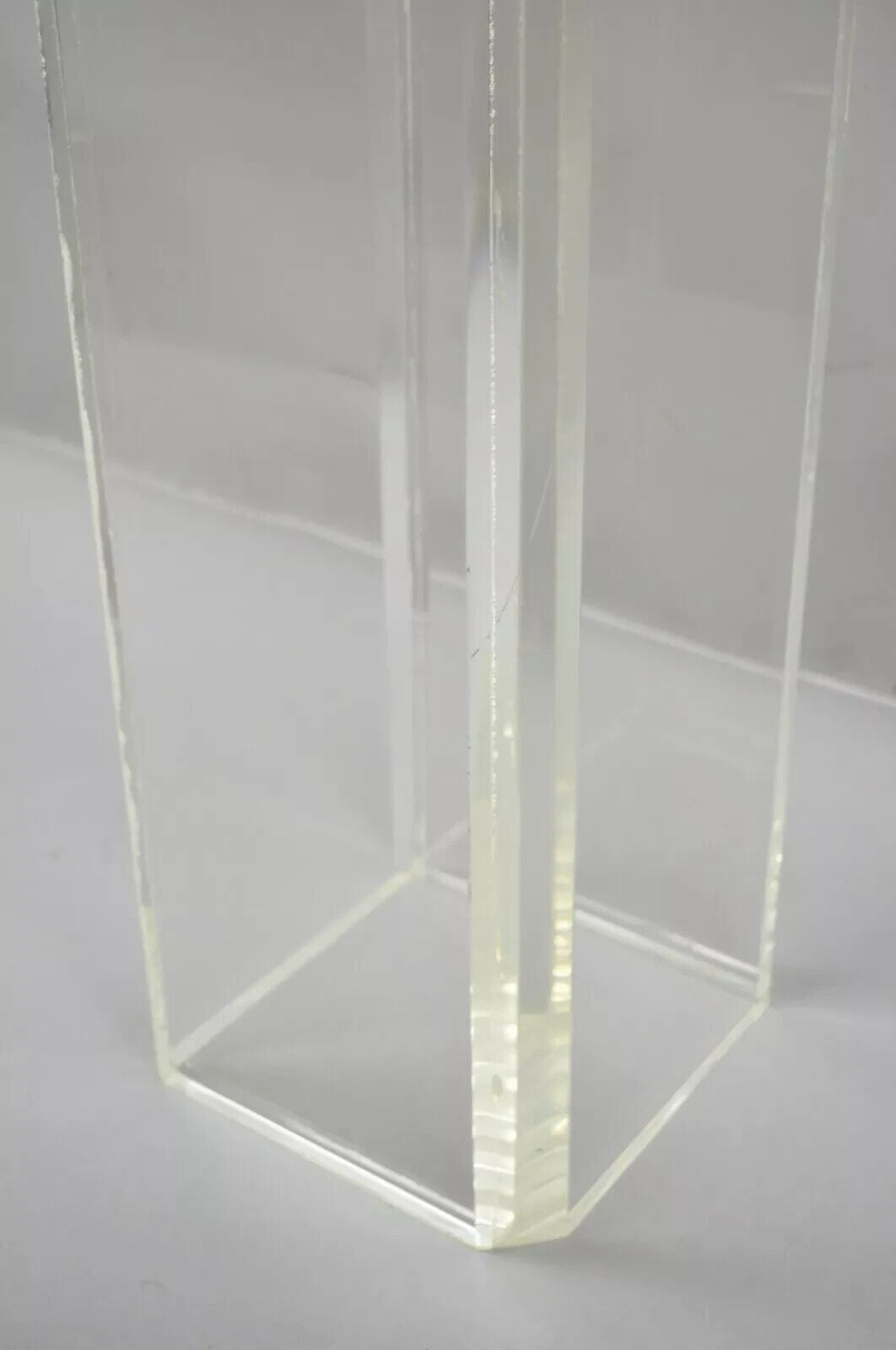 Vintage Mid Century Modern Clear Lucite 36" Acrylic Plant Stand Pedestal