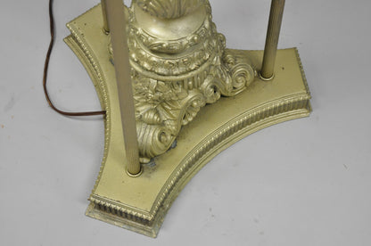 Vintage Victorian Lighted Podium Metal Column Pedestal Base Lectern Book Stand