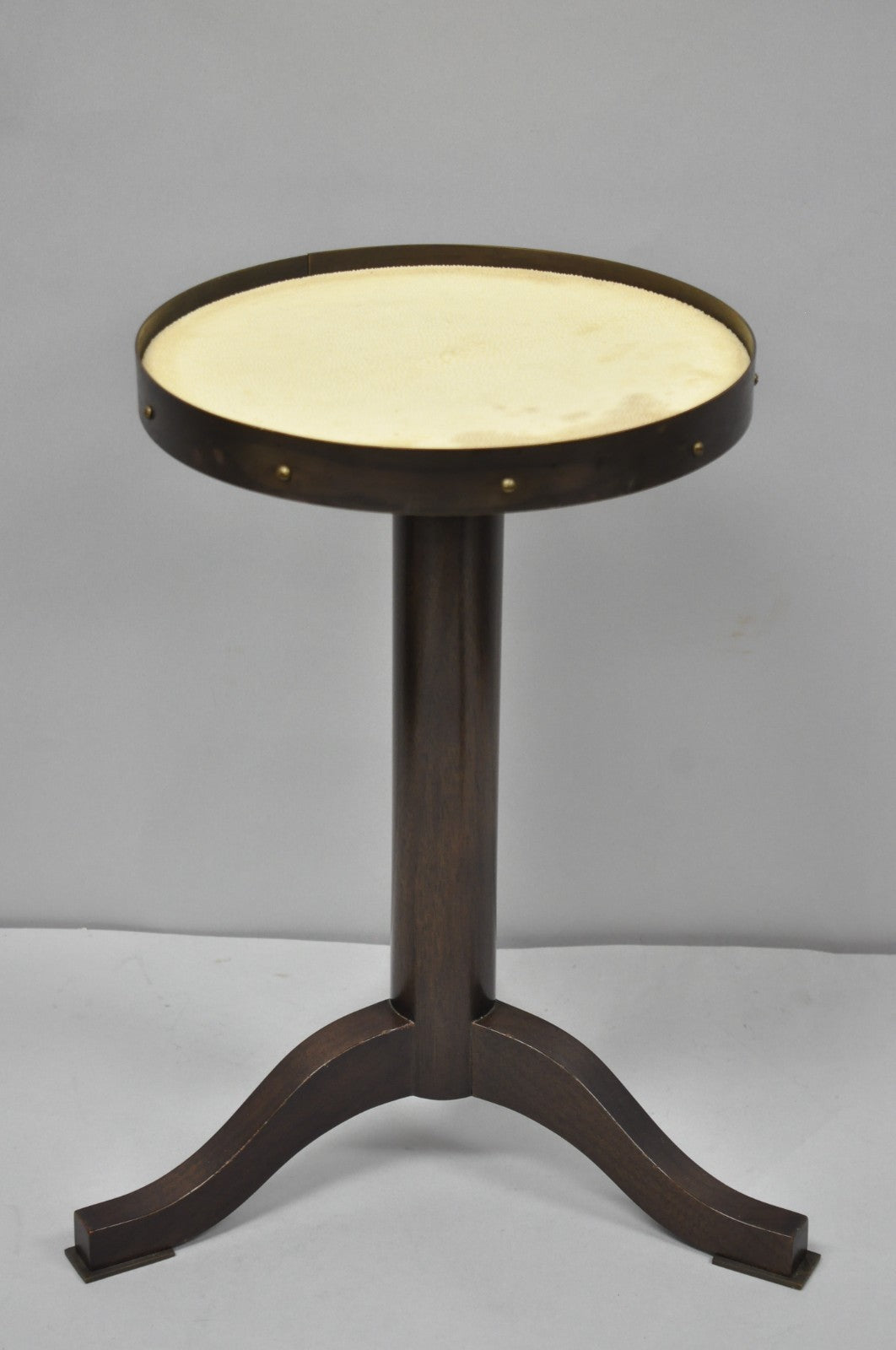Small Contemporary Industrial Style Round Accent Drinks Candle Stand Side Table