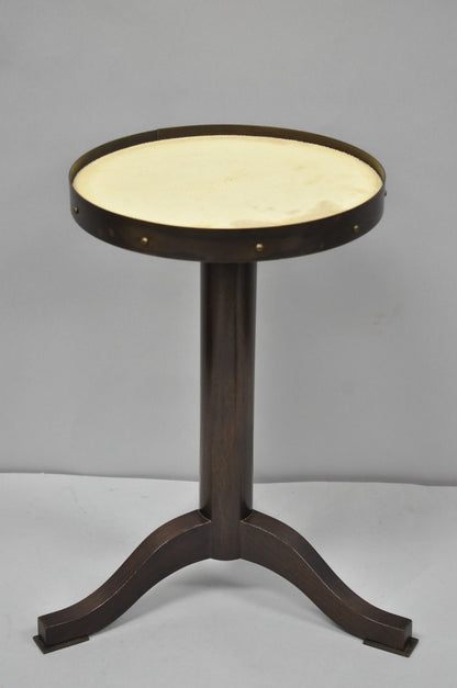 Small Contemporary Industrial Style Round Accent Drinks Candle Stand Side Table