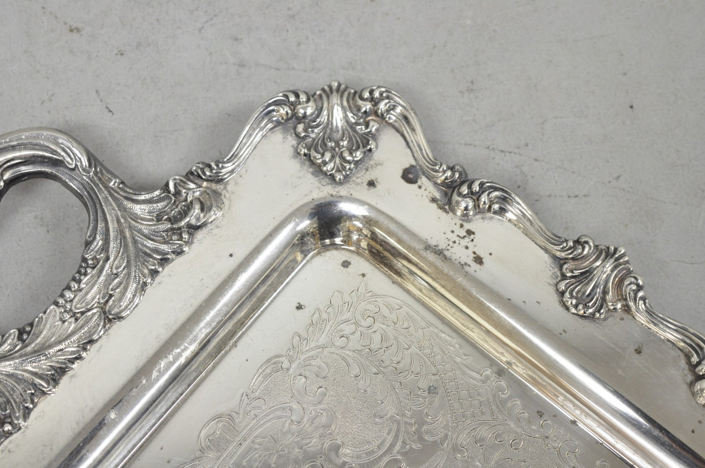W&S Blackinton Victorian Silver Plated Narrow Serving Platter Dish Bar Tray