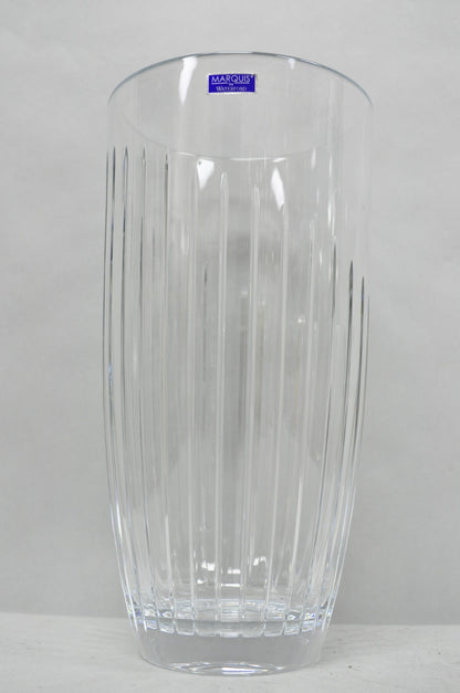 Marquis by Waterford 12" Tall Etched Round Lead Crystal Glass Flower Vase