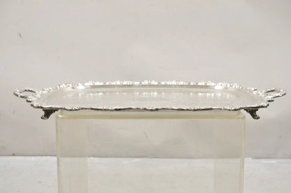 Vintage EPCA Old English by Poole 5032 Silver Plated Ornate Serving Platter Tray