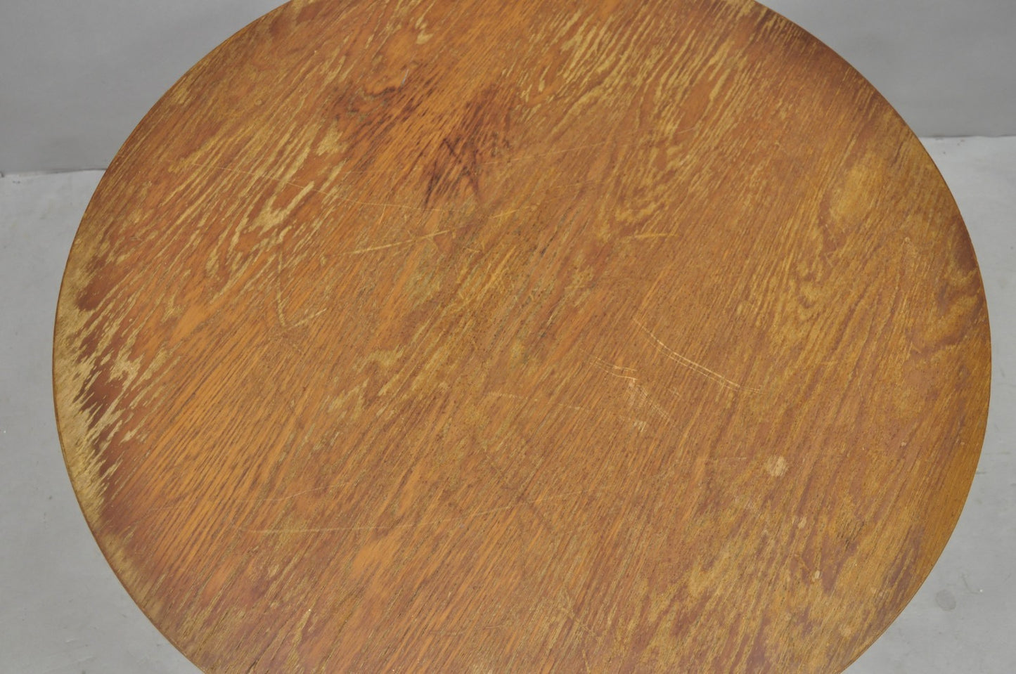 Vintage Mid Century Modern Knoll Style Pedestal Base Marble Top Coffee Table