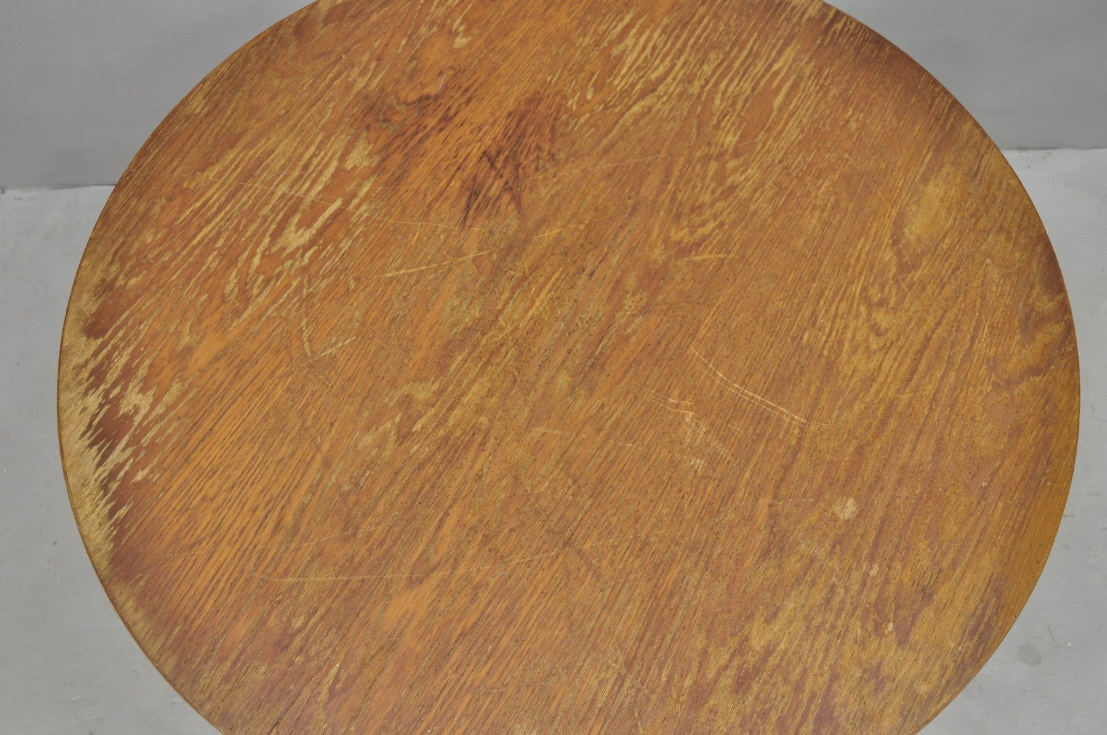 Vintage Mid Century Modern Knoll Style Pedestal Base Marble Top Coffee Table