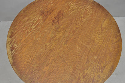 Vintage Mid Century Modern Knoll Style Pedestal Base Marble Top Coffee Table