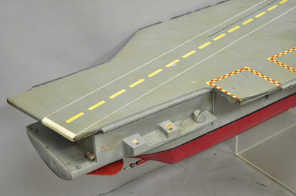 Vintage Large 84" USS Nimitz CVN-68 Aircraft Carrier Navy Military Model Ship 37