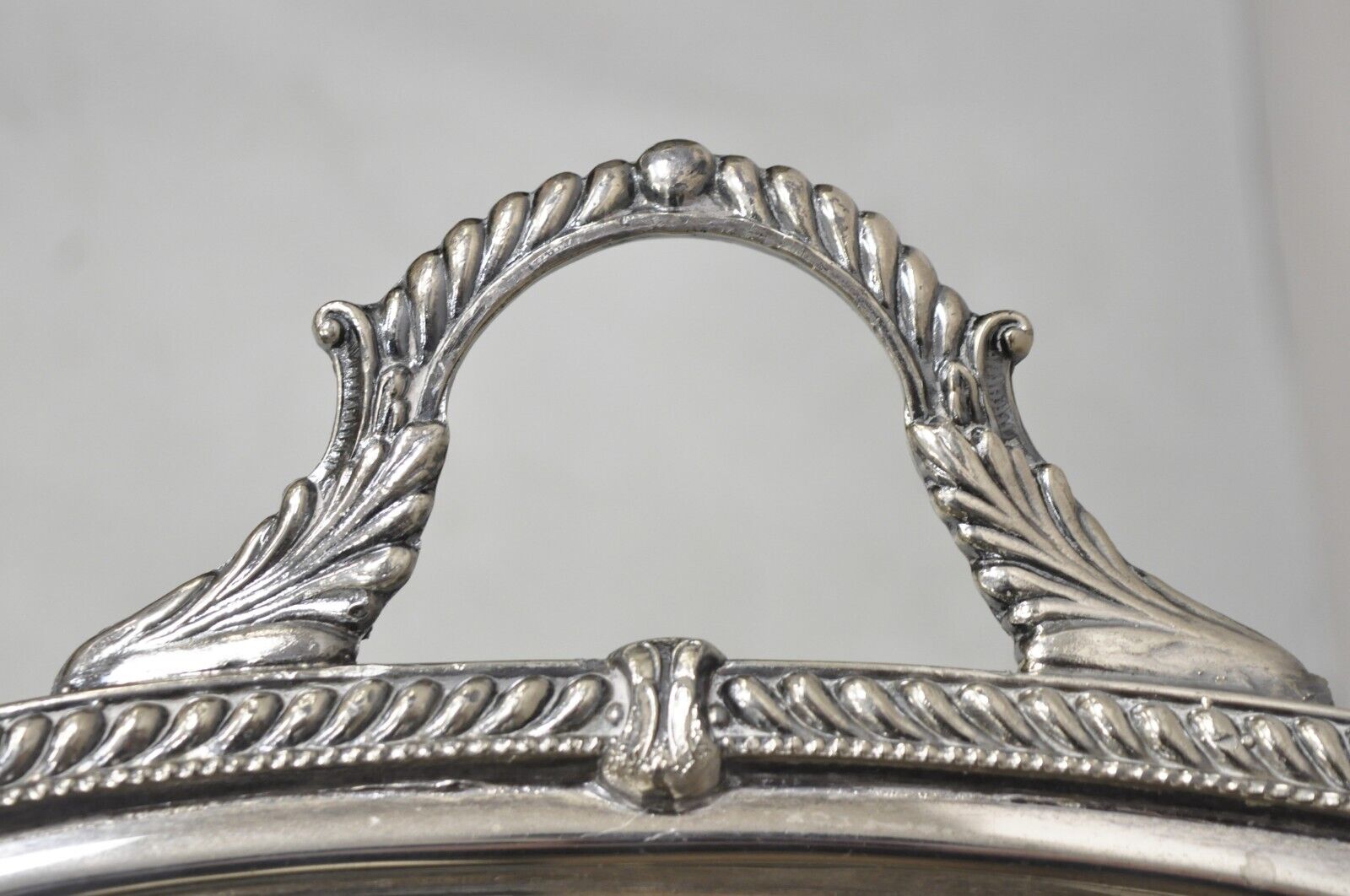 Vintage Silver Plated Victorian Style Regency Heavy Twin Handle Platter Tray