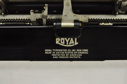 Royal Model O Touch Control Glossy Black Portable Manual Typewriter in Case
