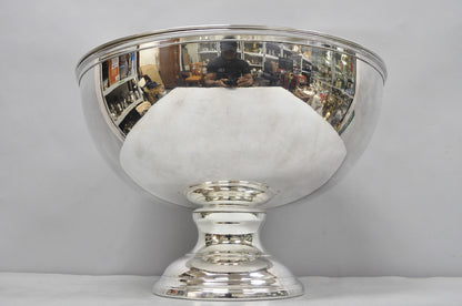 Vintage Modern Pedestal Base Silver Plated 5 Bottle Champagne Chiller Ice Bucket