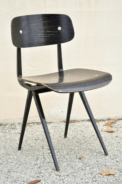Industry West Madewell Industrial School Side Chair Black Metal Frame - Set of 6