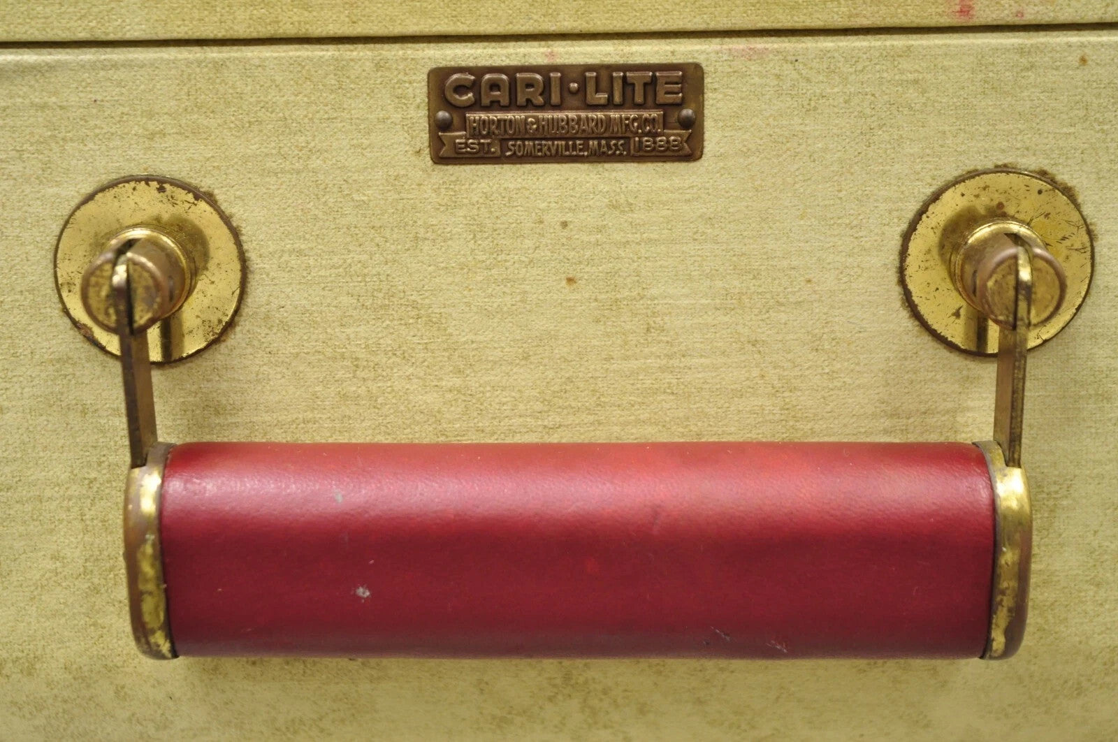 Vintage Horton & Hubbard Art Deco Cari-Lite Hard Luggage Travel Suitcase - Pair