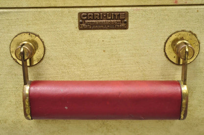 Vintage Horton & Hubbard Art Deco Cari-Lite Hard Luggage Travel Suitcase - Pair