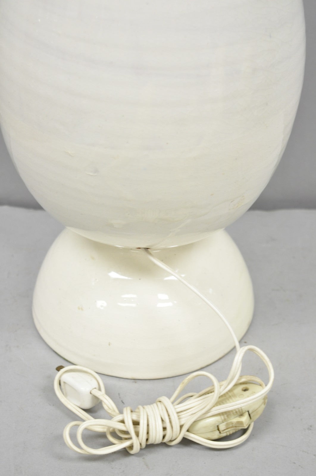 Vintage Italian Mid Century Modern Terracotta Pottery "Peru" Painted Table Lamp