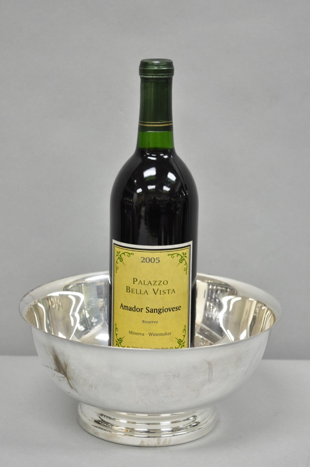 Vintage Gorham YC 781 Silver Plated 9" Round Modern Serving Bowl