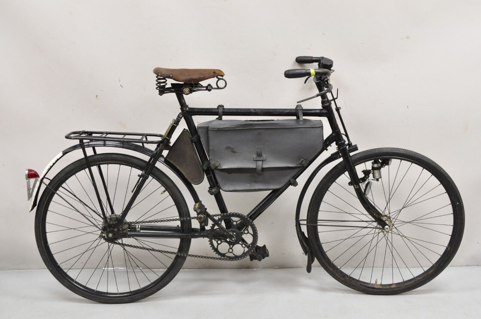 Antique WWII Swiss Army 1945 MO-05 Military Bicycle Bike with Leather Frame Pack