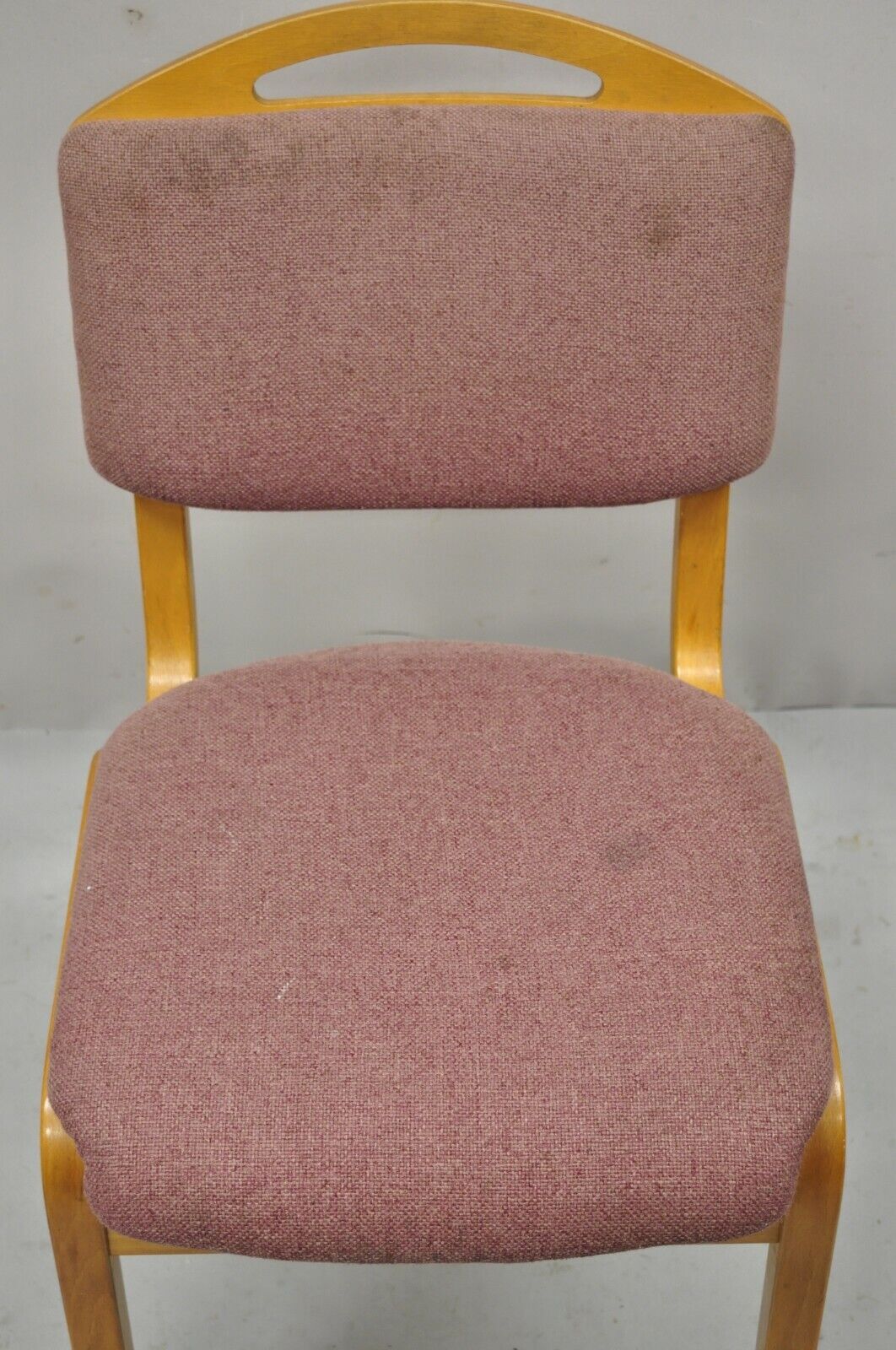 Vintage Sauder Designare Pink Bentwood Stacking Side Chair