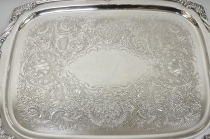 Vintage Rogers Bros. 1847 Heritage 9498 Silver Plated Serving Platter Bar Tray
