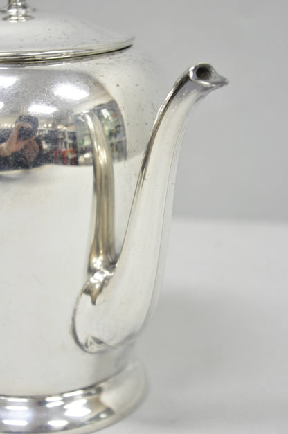 Vintage Abraham & Straus Victorian Silver Plated Bulbous Coffee Pot Teapot