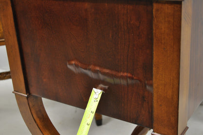 Ethan Allen Townhouse 2 Drawer Night Table Nightstand Curule Regency Style, Pair