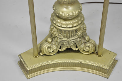 Vintage Victorian Lighted Podium Metal Column Pedestal Base Lectern Book Stand