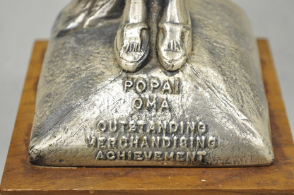 Vintage 1960s POPAI OMA Store Display Award Trophy Native American Chief Figure