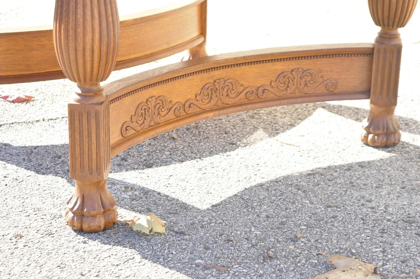 Antique Victorian Quarter Sawn Golden Oak 48" Square Dining Table with 2 Leaves