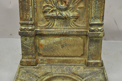 Cast Iron French Neoclassical Style Serpent Trident Outdoor Garden Wall Fountain