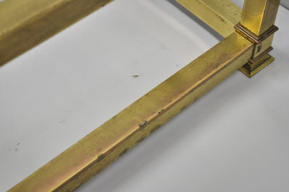 Vintage Mastercraft Hollywood Regency Square Brass Coffee Table Base Only