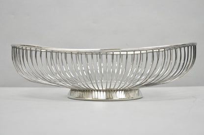 Vintage Mid Century Modern Eales Italy Silver Plated Wire Fruit Bread Basket