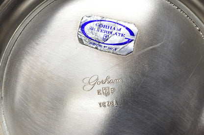 Vintage Mid Century Modern Gorham YC781 Modern Silver Plated 9" Fruit Bowl