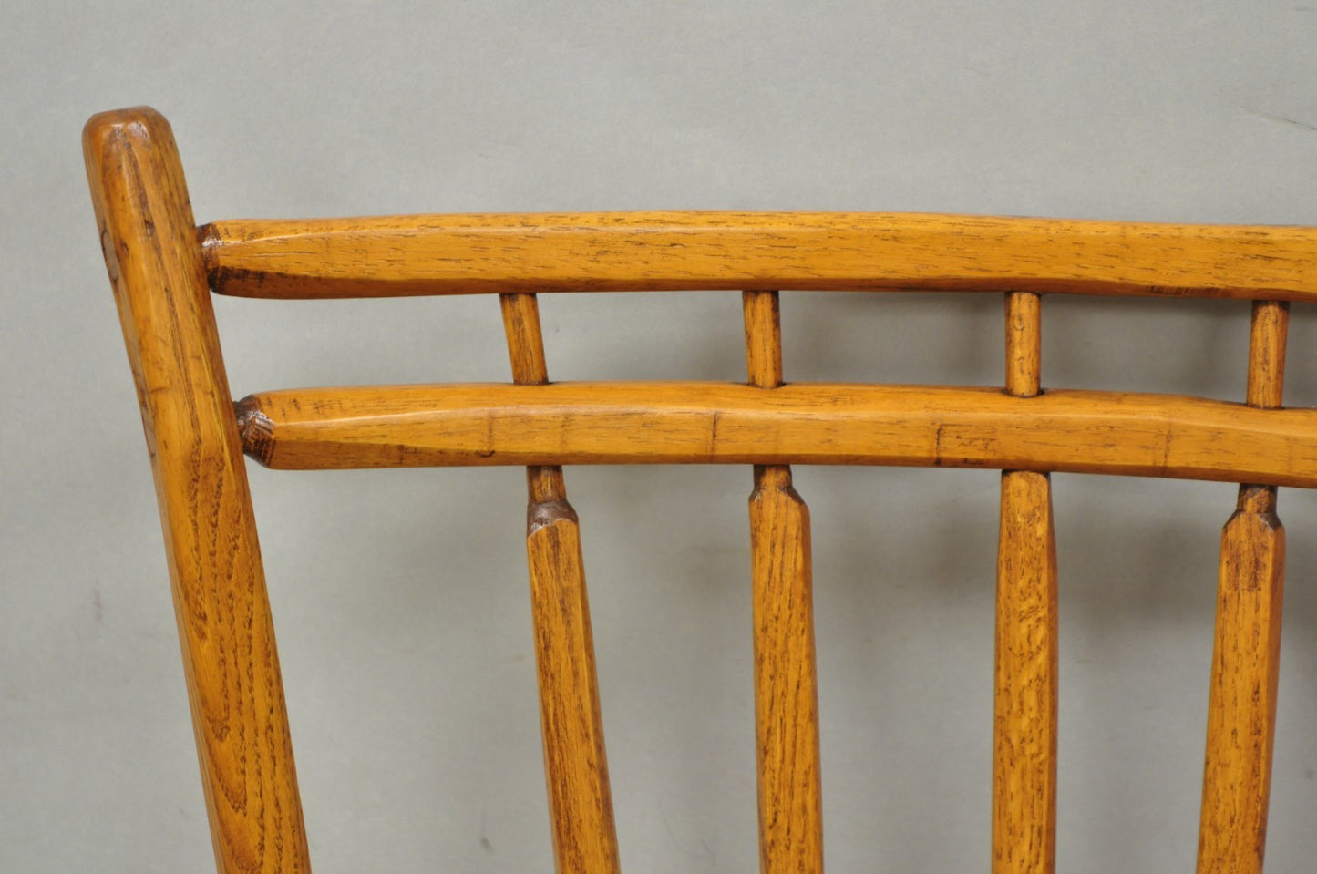 Vintage Hunt Country Furniture Pine Wood Writing Desk Windsor Chair w/ Drawer