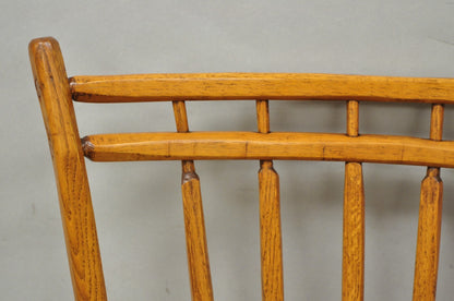 Vintage Hunt Country Furniture Pine Wood Writing Desk Windsor Chair w/ Drawer