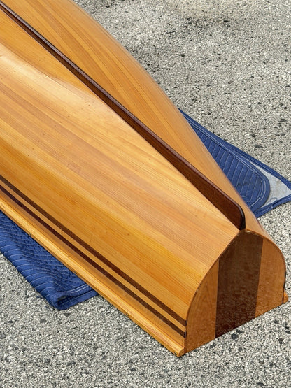 Cedar Strip Built 14' Square Stern Canoe & British Seagull 40 Outboard Motor
