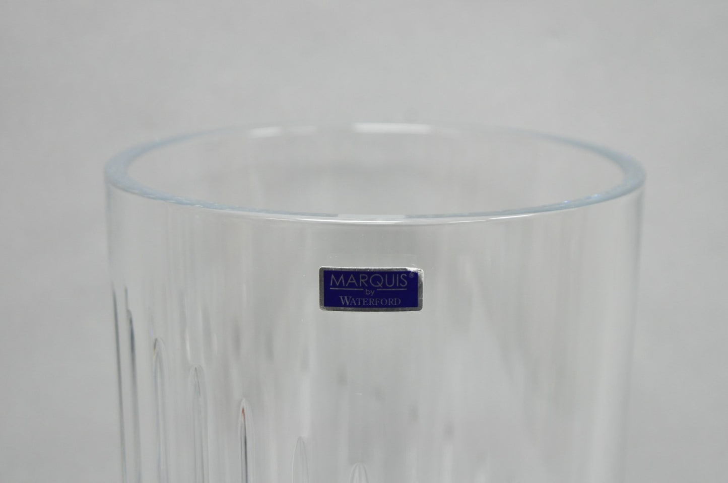 Marquis by Waterford 12" Tall Etched Round Lead Crystal Glass Flower Vase