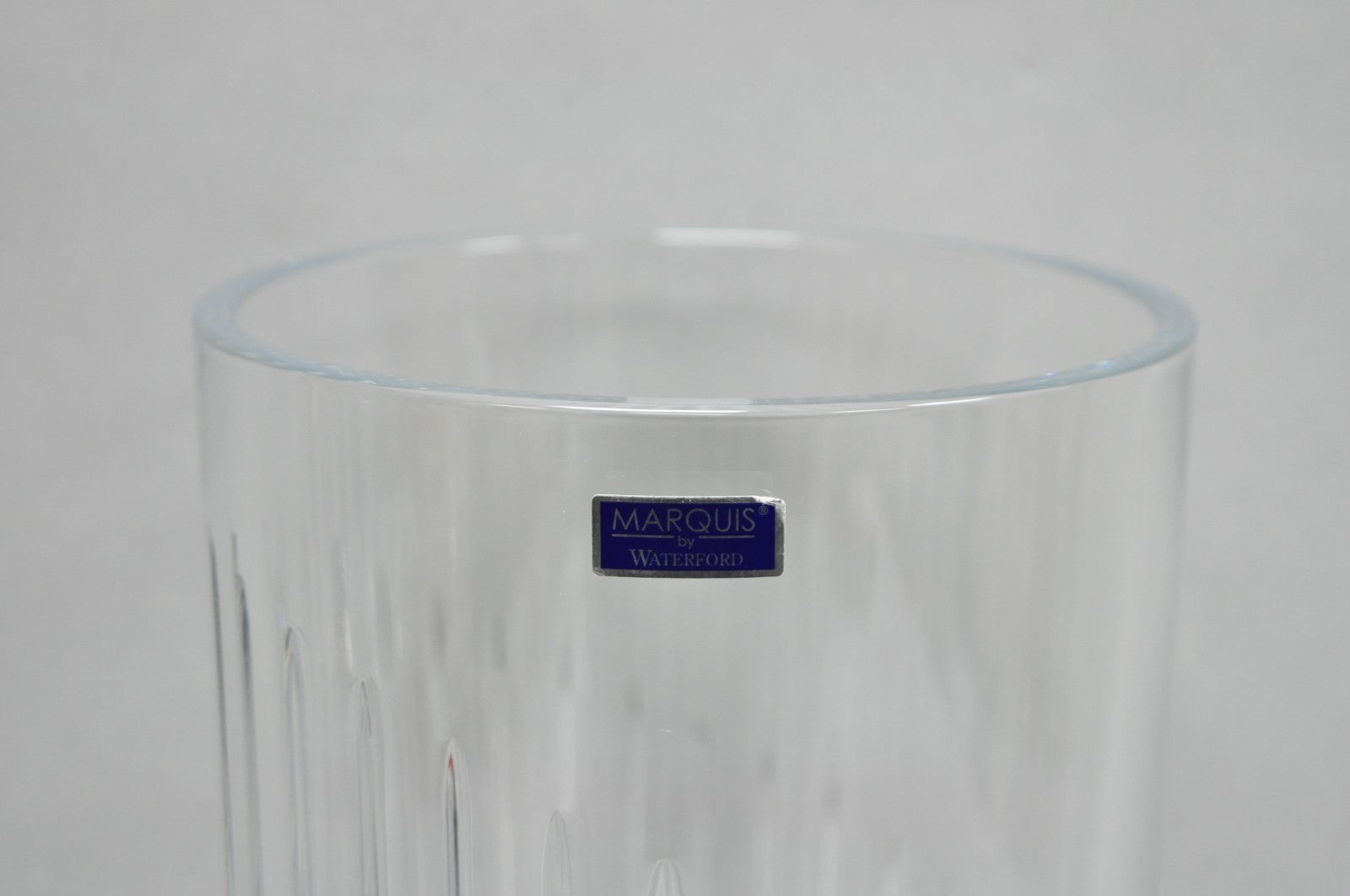 Marquis by Waterford 12" Tall Etched Round Lead Crystal Glass Flower Vase