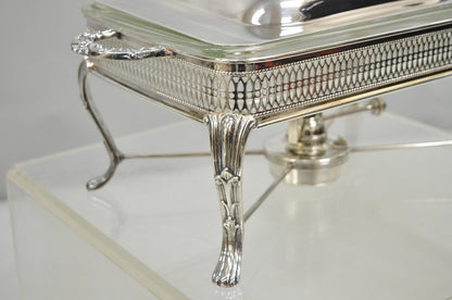 Vintage Sheffield USA Victorian Silver Plated Chafing Dish Buffet Food Warmer
