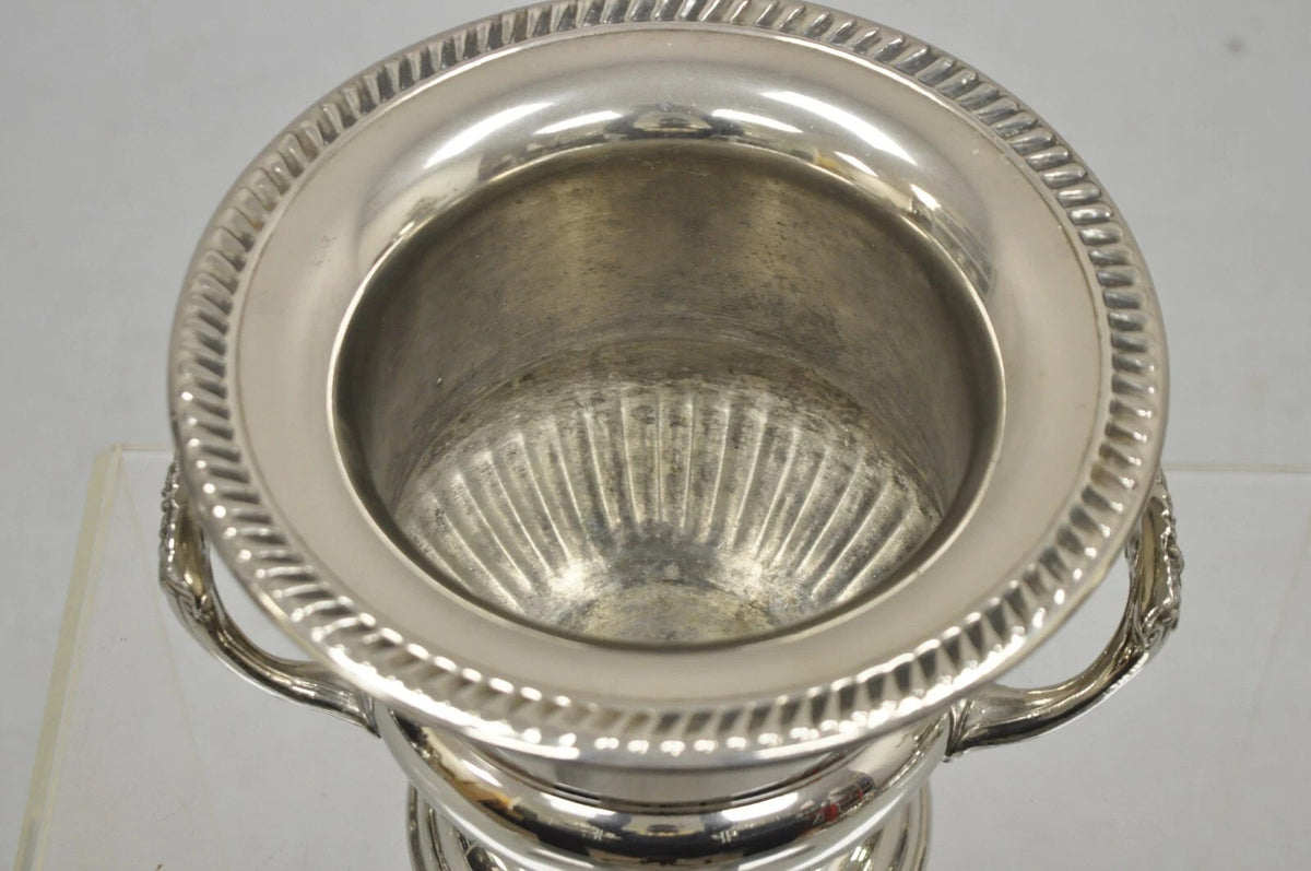 Vintage Regency Style Silver Plated Trophy Cup Urn Champagne Chiller Ice Bucket